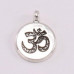 Om Locket Silver Plated Stainless Steel